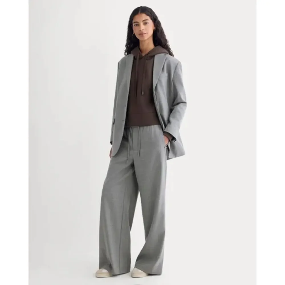 Everlane Heather Graphite Tailor Twill Pull On Pants - Size 10, NWT